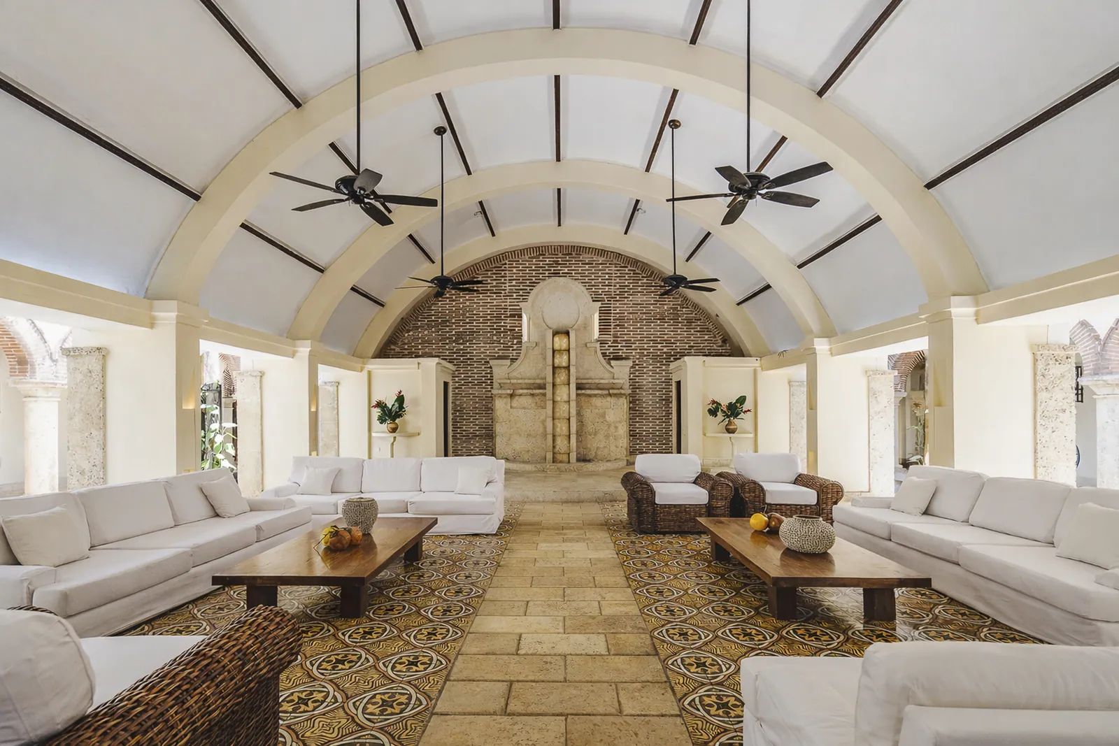 Vaulted communal lounge at Casa del Boquetillo